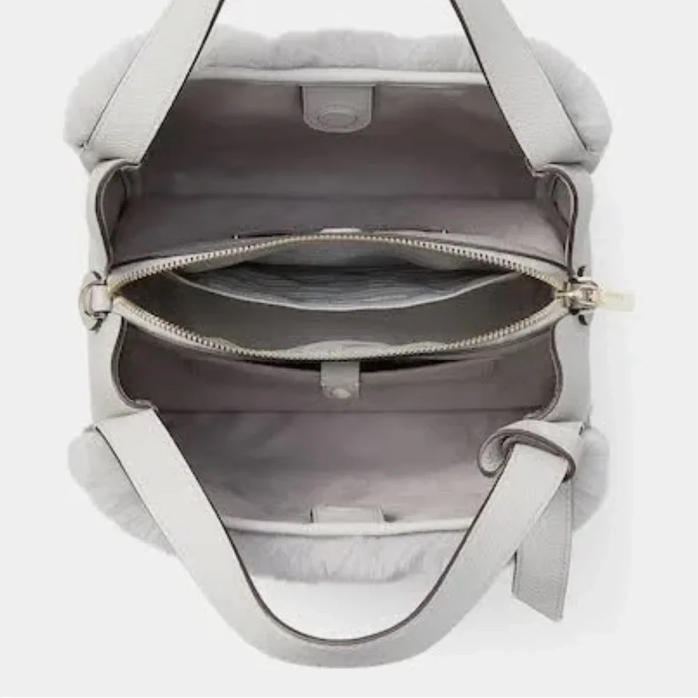 Kate Spade Gray Faux Fur knot Bag - Picture 2 of 7